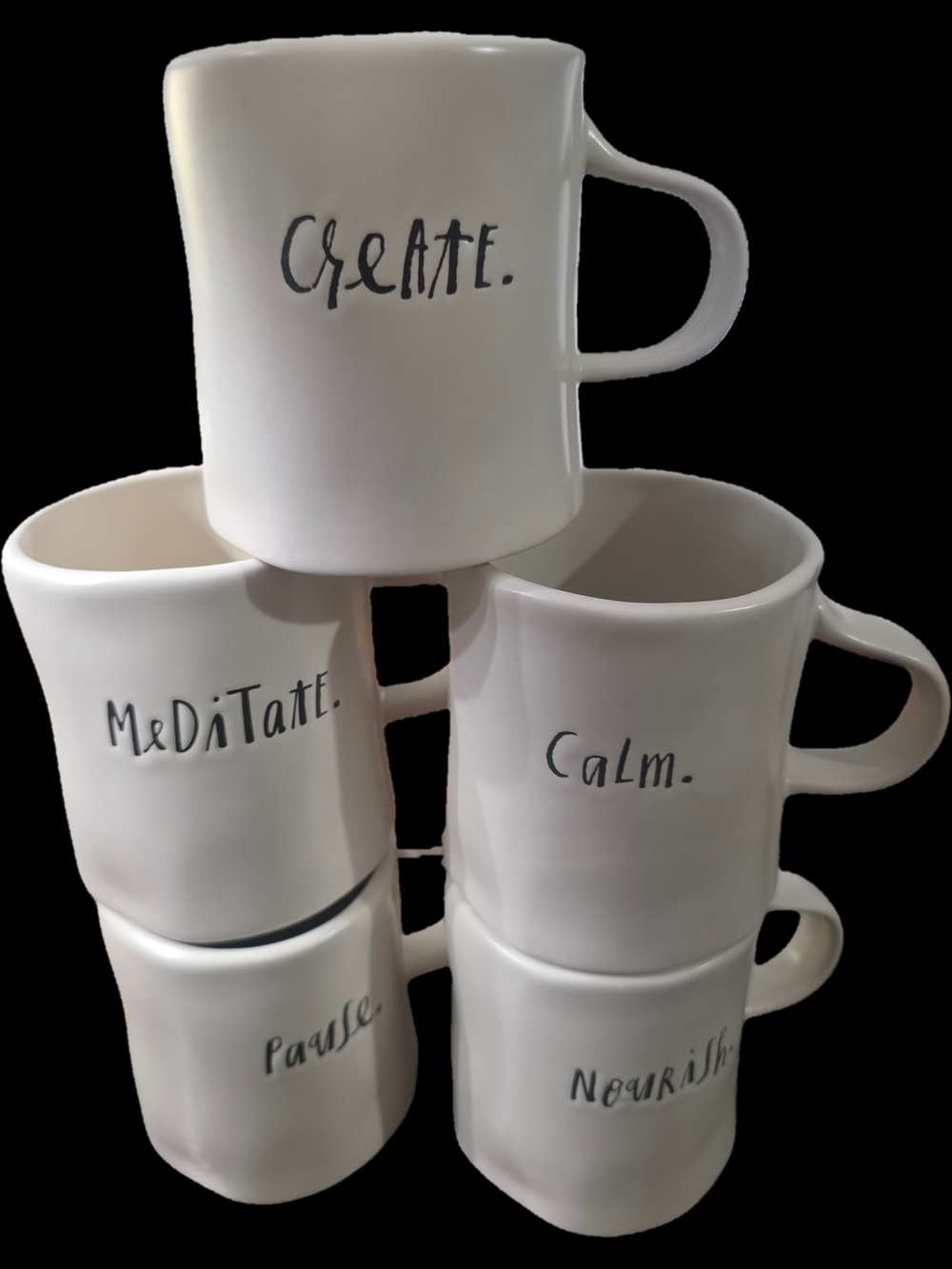 Rae Dunn OG Cursive Mug Set